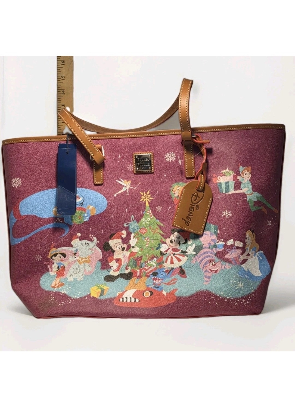 Dooney & Bourke Disney Holiday Tote Bag - Burgundy
